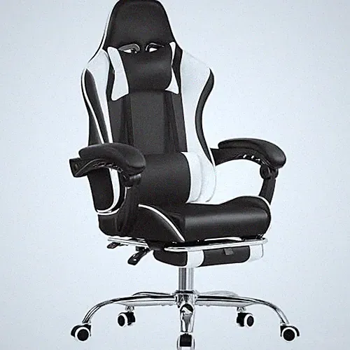 Ergonomic Gaming Chair with Footrest, Comfy Recliner Computer Chair, Swivel